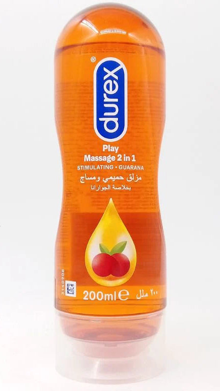 Durex Lubricant Massage Gel 200ml - 2 in 1 Stimulating Play Massage Gel